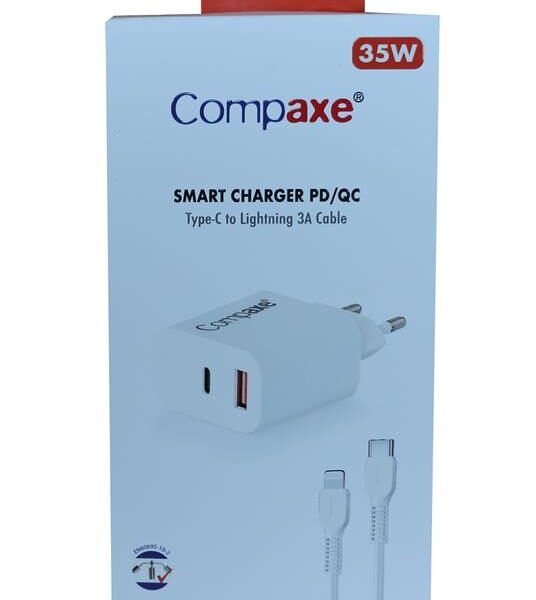 Compaxe CTA-350TI 35W 5V 3A PD-QC+ Type-C To Lightning Şarj Kablosu
