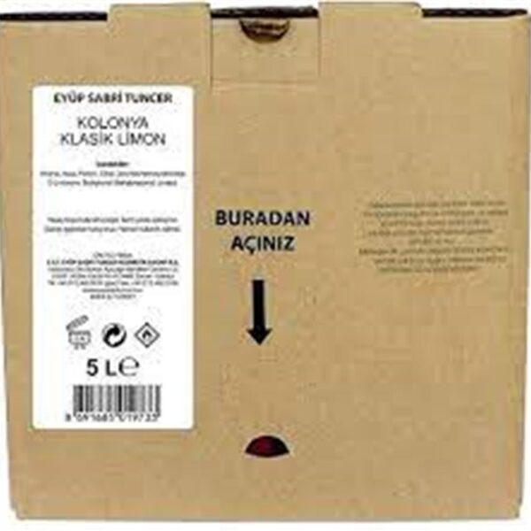 Eyüp Sabri Tuncer 5lt Limon  Kolonyası (5lt Bag IN Box Endüstriyel)