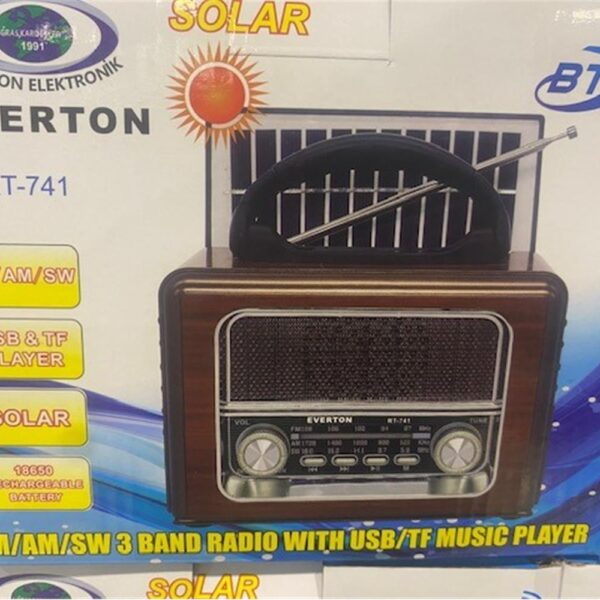 Everton Rt-741 Bluetooth -Fm-Am-Sw-Usb-Tf Card-Aux Nostaljik Radyo
