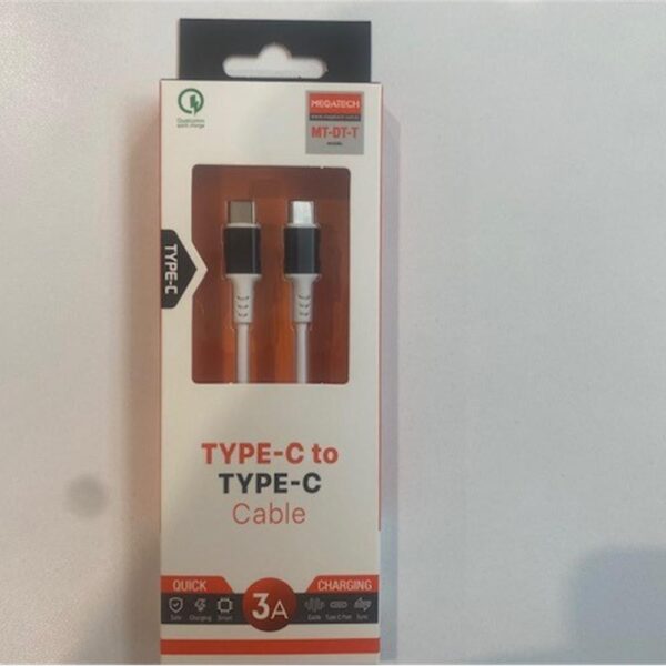 Megatech MT-DT-T 1mt Usb Type-C to Type-C Şarj ve Data Kablosu