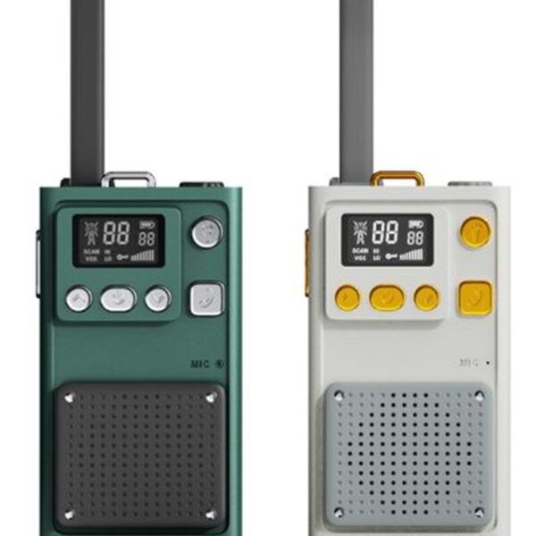 WowKids W1A Çocuk Walkie Talkie 5 Km Green-Cream  AAA Pilli PmrTelsiz