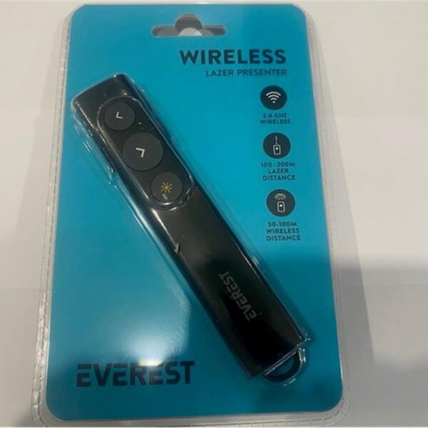 Everest TBA-11 2.4Ghz Kablosuz Type C Profesyonel Sunum Cihazı (100-200mt Lazer)(50-100mt Wıreless )