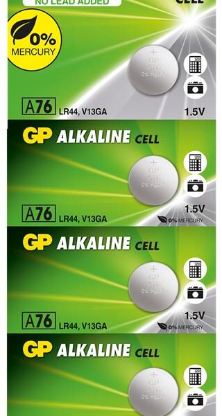 GP GPA76-C5 LR44 AG13 Alkalin Düğme Pil 5'li Paket 