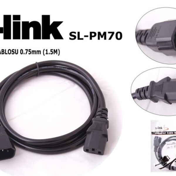 S-link  SL-PM70 1.5mt 0.75mm Power Ara Kablosu