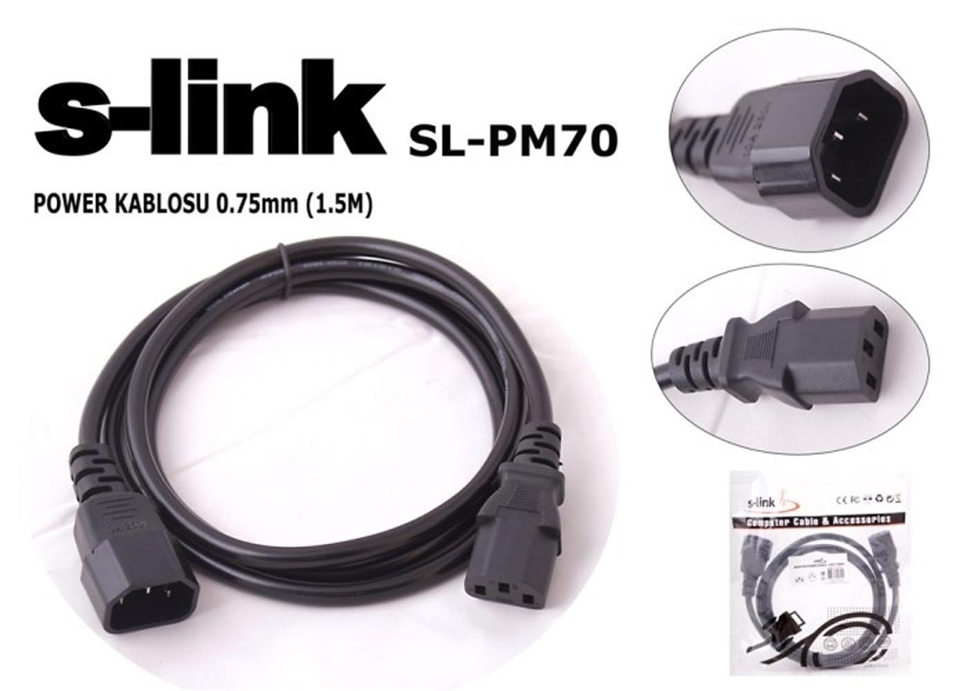 42737 S-link SL-PM70 1.5mt 0.75mm Power Ara Kablosu - Görsel 1