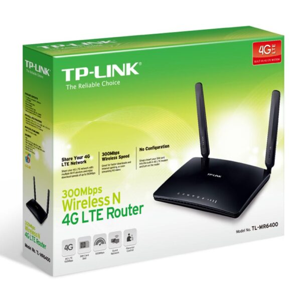 Tp-Link TL-MR6400 300 Mbps 4 Port 4G Kablosuz Router Sim Kartlı