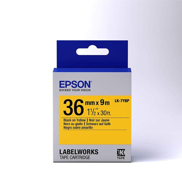 Epson LK-7YBP Pastel Sarı Üzeri Siyah 36mm 9Metre