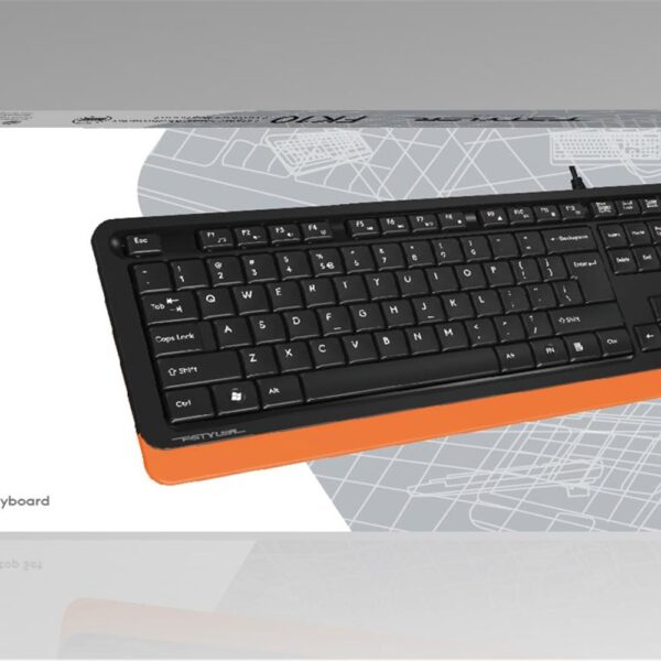 A4 Tech Fk10 Q Usb Fsytyler Turuncu Tr Fn-Mmedya Klavye