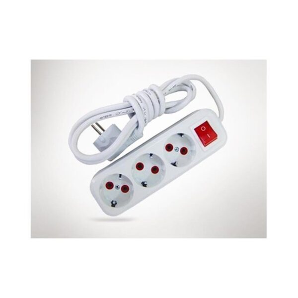 Almera 3lü 3mt Anahtarlı Topraklı Priz (9230203)