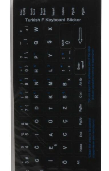 Addison 300162 Türkçe f Siyah Klavye Stıker