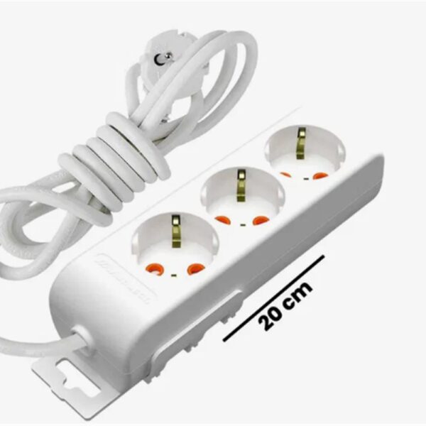 Mutlusan Rı-Tech 3lü 1mt Topraklı  Grup Priz  (001 175 310002 01 00)