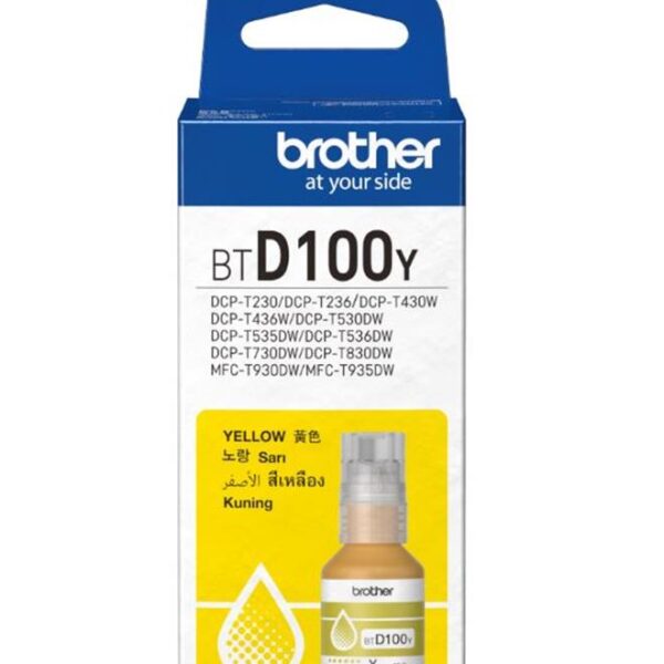 Brother BTD100Y Yellow Sarı 5.000 Sayfa Şişe Mürekkep DCP-T430-T530-T730-T830  MFC-T930-T935
