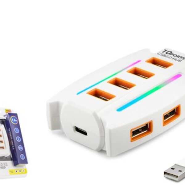 Hadron Hdx7037 Usb Hub 10-Usb 1.2M Beyaz