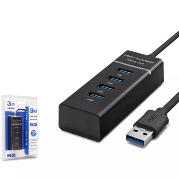 Hadron Hdx7017 Usb3.0 Hub 3-Usb + Usb3.0 30Cm Siyah