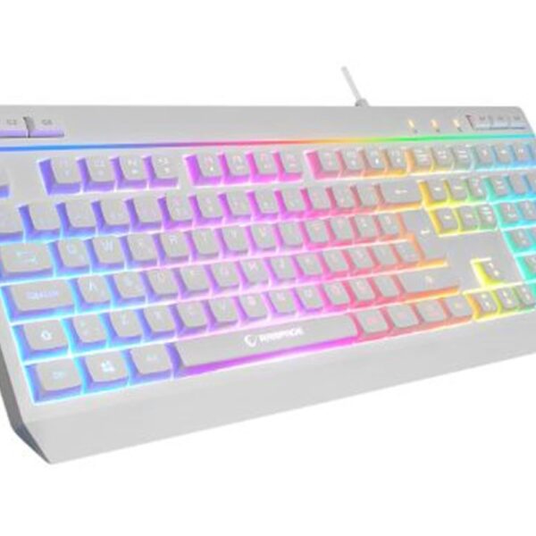 Rampage KM-R57  Beyaz RGB Aydınlatmalı Q Oyuncu Multmedia Klavye ve 12800 DPI Mouse Gaming Set