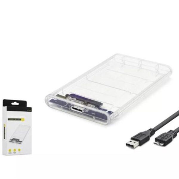 HADRON HDX1760 HDD KUTU USB3.0 PLASTİK SATA 2.5" TRANSPARENT