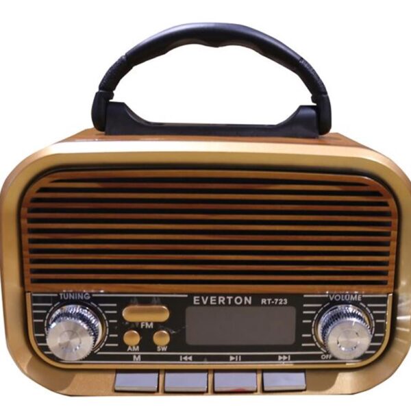 Everton RT-723 Dijital Göstergeli Şarjlı Nostaljik Radyo (AM-FM-SW Wıth BT-USB-TF )