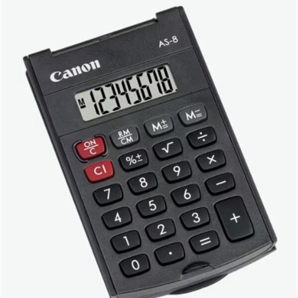 Canon AS-8 8 Hane Cep Tipi Kapaklı Hesap Makinesi
