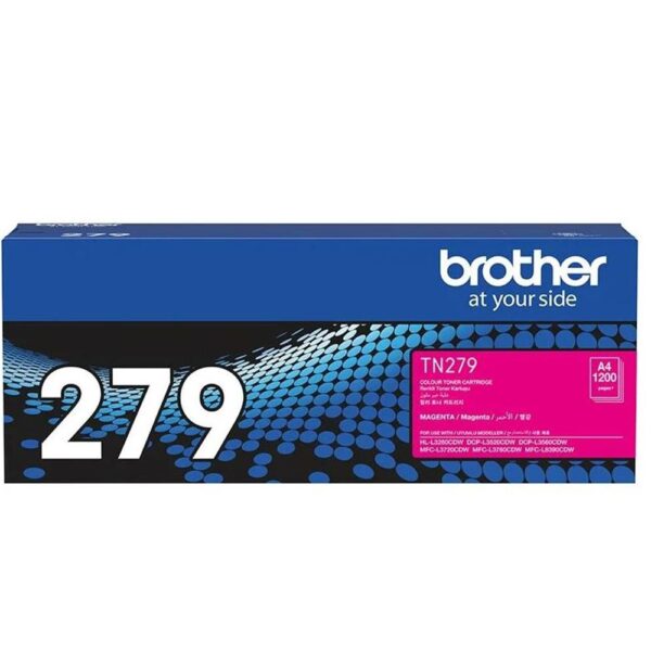 Brother TN-279M Magenta Kırmızı Toner HL-L3280CDW  DCP-L3520-3560 MFC-L3720-3760-8390 1.200 Sayfa