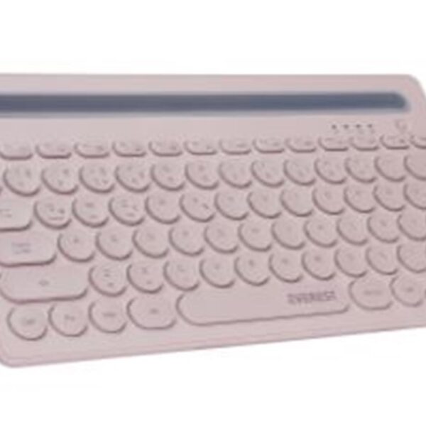 Everest KB-BT84 Pembe-Gri Bluetooth Ultra İnce+Şarjlı Q Mac-Win-Android-Ios Uyumlu Kablosuz klavye