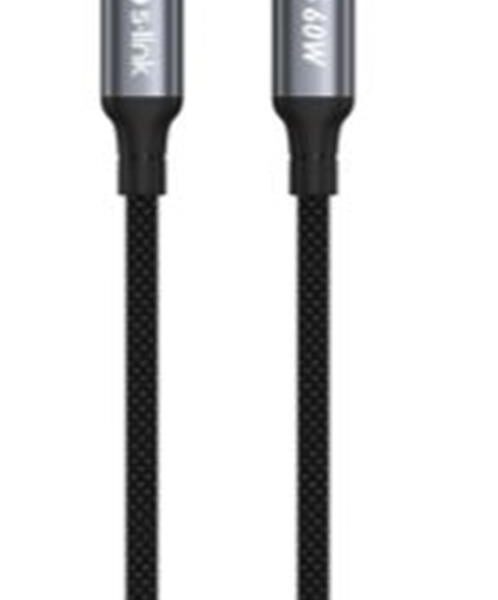 S-link Armor CC-01 60W 1.2m Type-C to Type-C PD Örgülü Metal Başlıklı Siyah Hızlı Şarj Kablosu