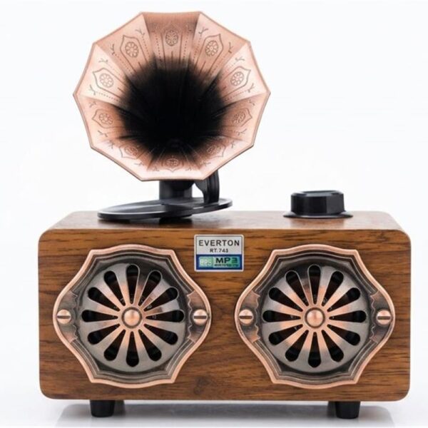 Everton Rt-744  Bluetooth Fm-Usb-Tf-Aux  Şarjlı Nostaljik Radyo