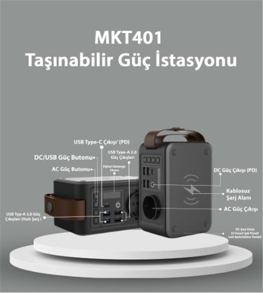 120576 Makim MKT401 TAŞINABİLİR GÜÇ İSTASYONU - Görsel 1