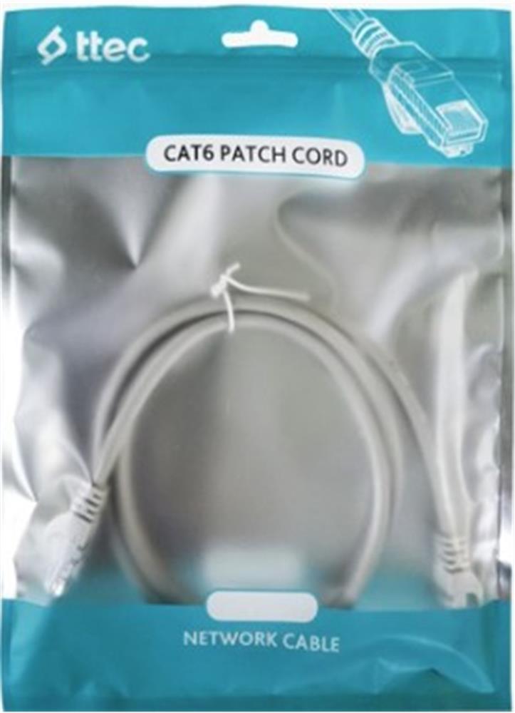 120611 Ttec KBL-PTCH-1MTG Cat6 1MT Gri Utp Patch Kablo - Görsel 1