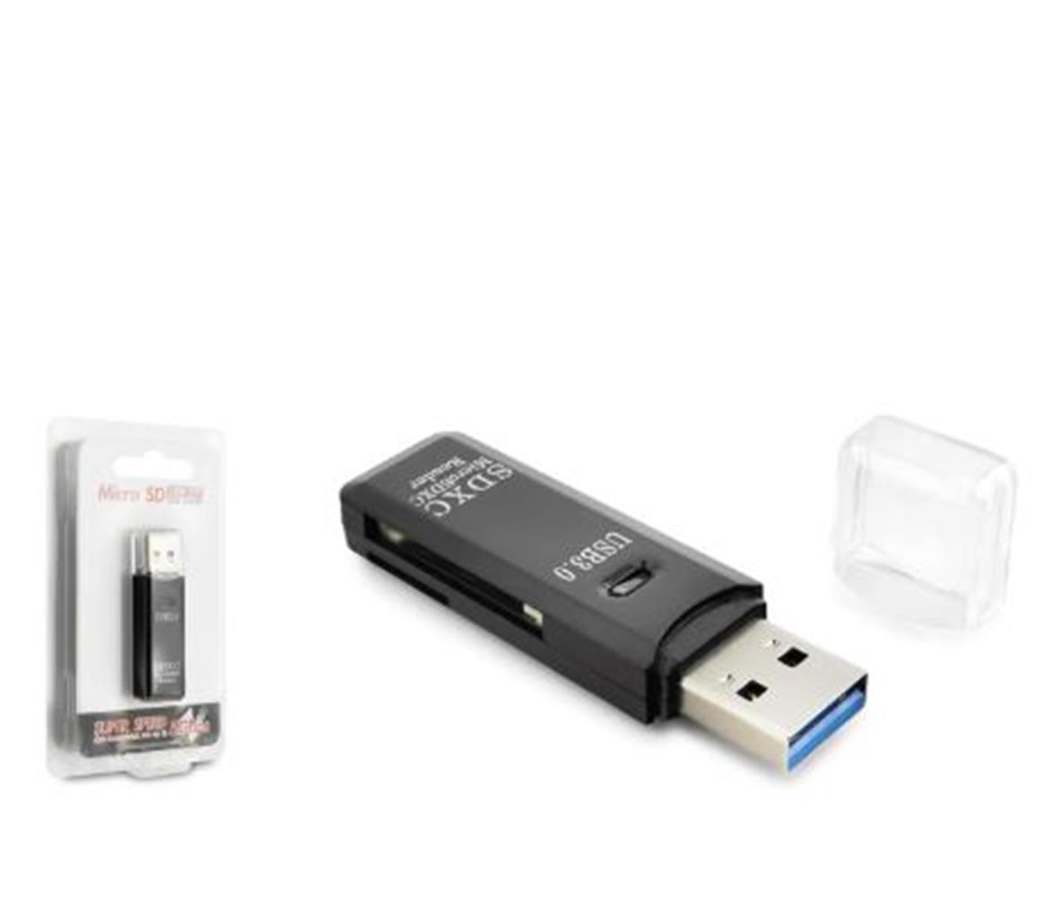 120675 HADRON HDX7030 USB 3.0 Kart Okuyucu SD MicroSD 5 Gbps Siyah - Görsel 1
