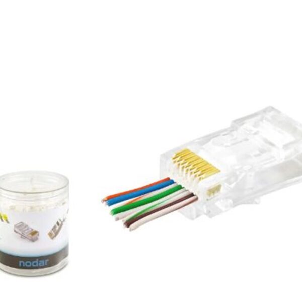 NODAR ND2407 CAT6 EZ RJ45 Konnektör 100 Adet Plastik Kutu
