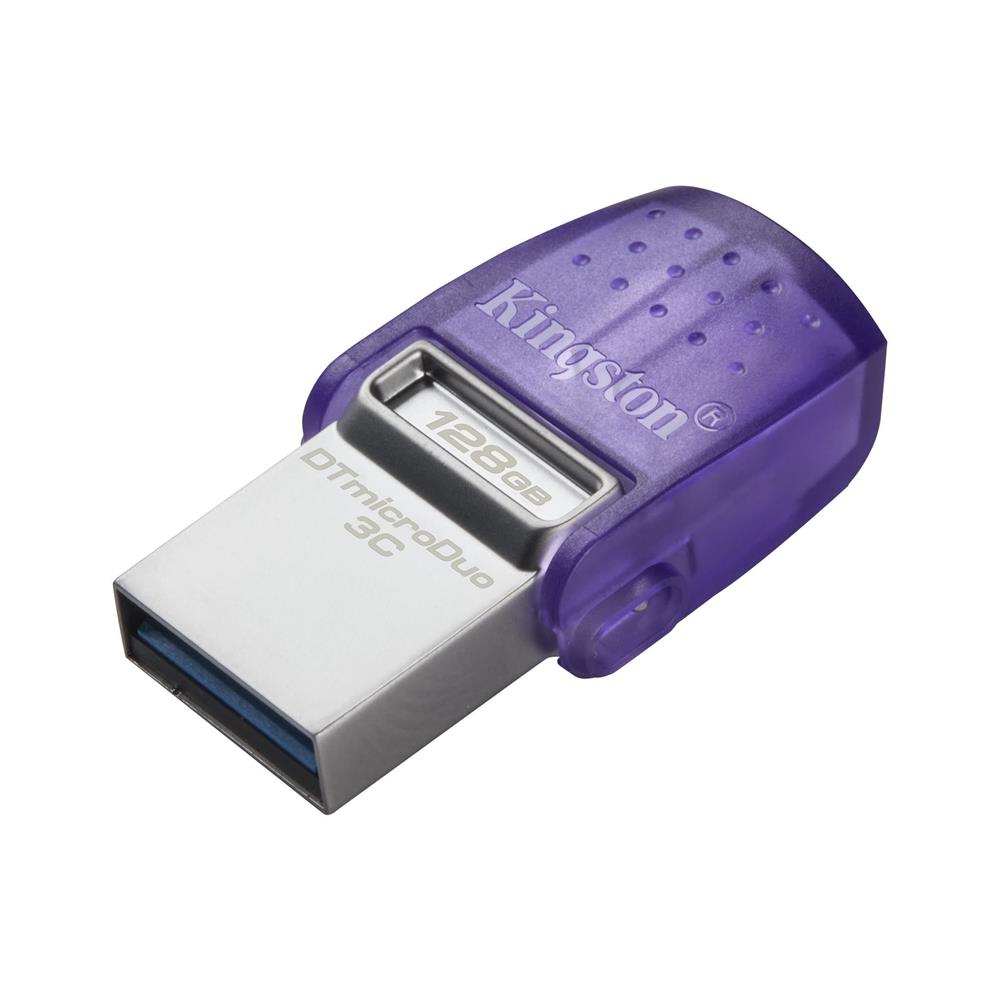 100830 Kingston Dtduo3cg3-128gb Datatraveler Microduo 3c 200mb-s Dual Usb-a + Usb-c Flash Bellek - Görsel 1