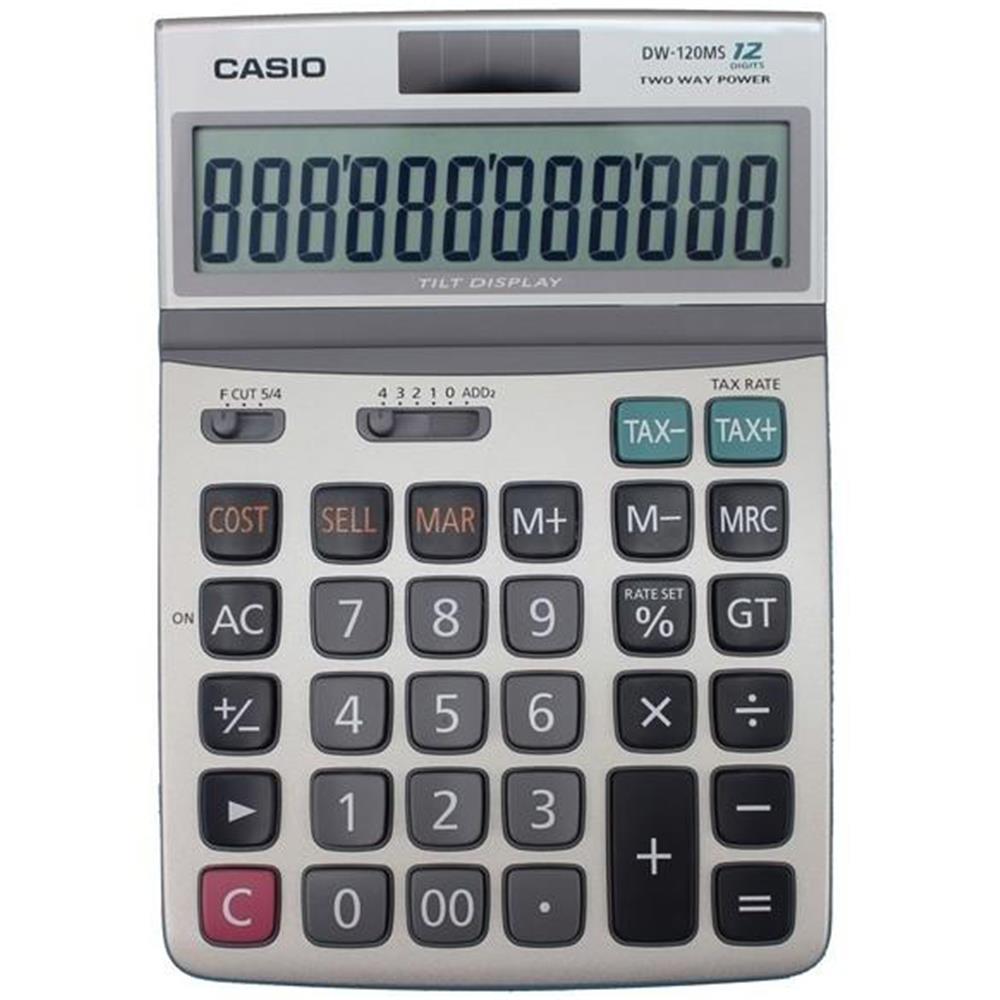 102260-1 Casio Dw-120ms Oynar Başlıklı 12 Hane Masa Üstü Hesap Makinesi - Görsel 1