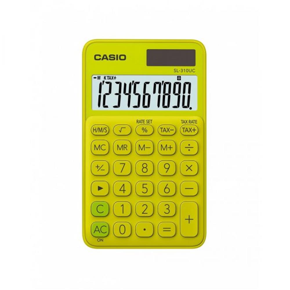102277-1 Casio Sl-310uc-yg Cep Tipi 10 Hane Sarı Hesap Makinesi - Görsel 1