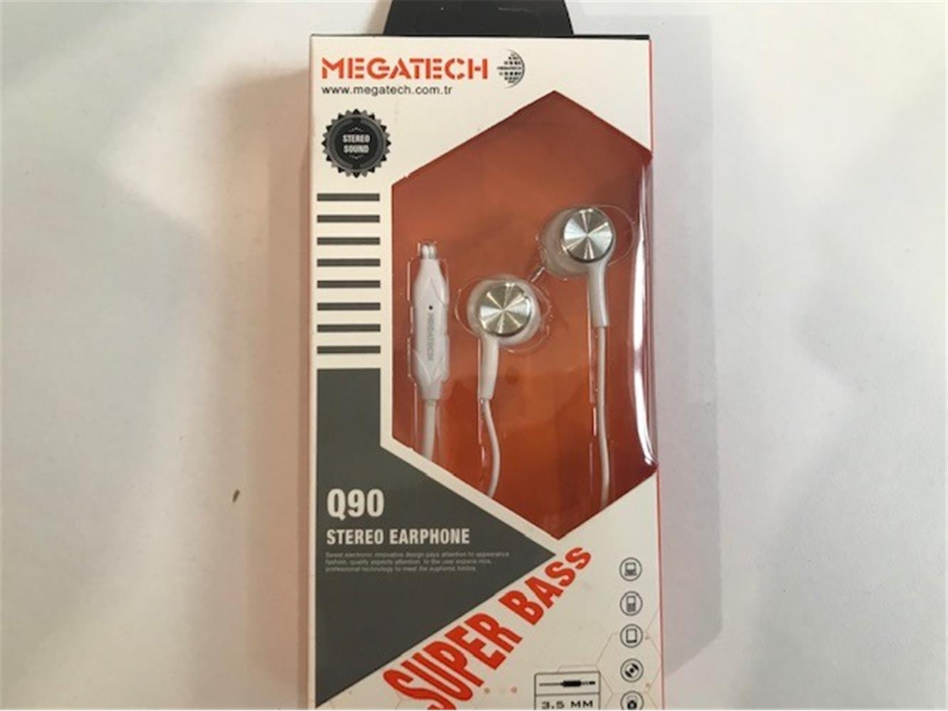 102762-1 Megatech Qg-90 Beyaz Mikrofonlu Kulaklık Mıknatıslı - Görsel 1