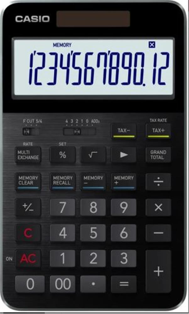 103569-1 Casio S100X-BK-DJ Profesyonel 12 Hane Masa Üstü Hesap Makinesi - Görsel 1