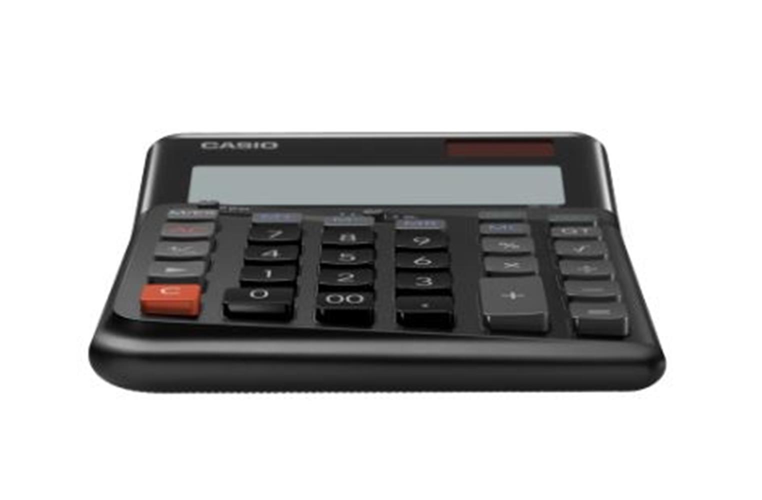 103645-1 Casio De-12e-bk Siyah 12 Hane Masa Üstü Ergonomik Tuşlu Hesap Makinesi - Görsel 1