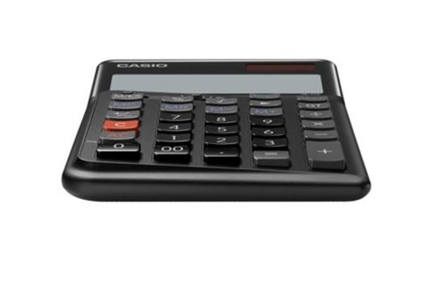 103649-1 Casio JE-12E-BK Siyah 12 Hane Masa Üstü Ergonomik Tuşlu Hesap Makinesi - Görsel 1