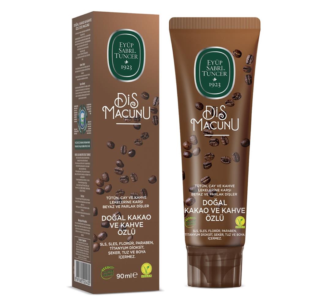 104182-1 Eyüp Sabri Tuncer Doğal Kakao Ve Kahve Özlü Macunu 90ml - Görsel 1