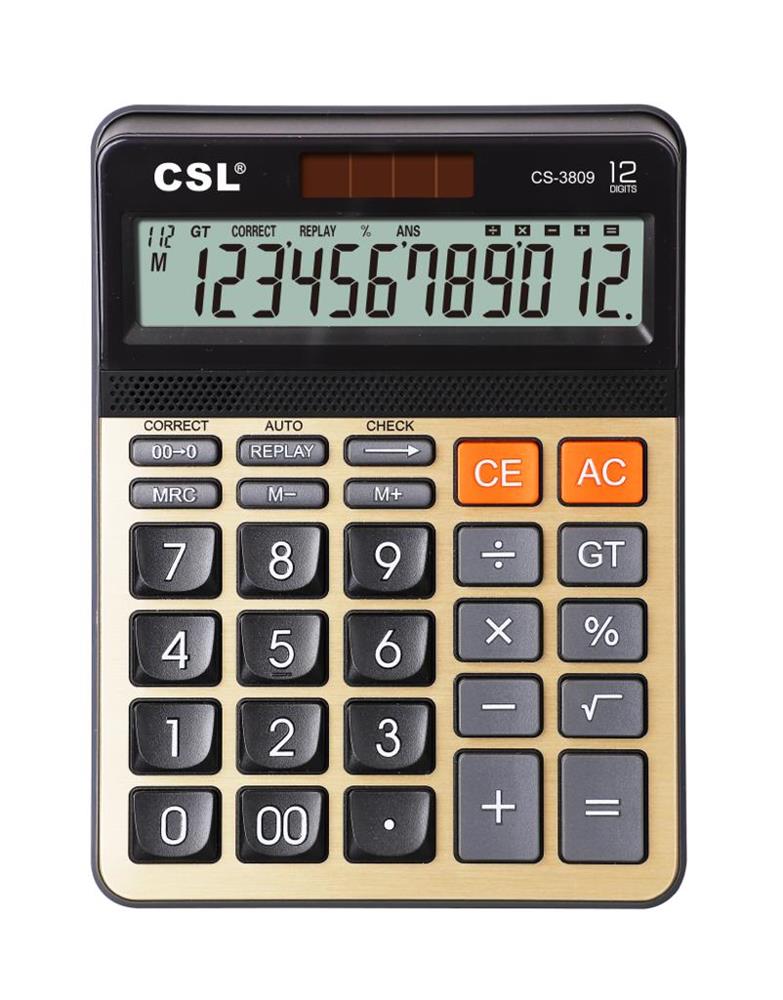 105651-1 Csl Cs-3809 12 Hane Masa Tipi Hesap Makinesi - Görsel 1
