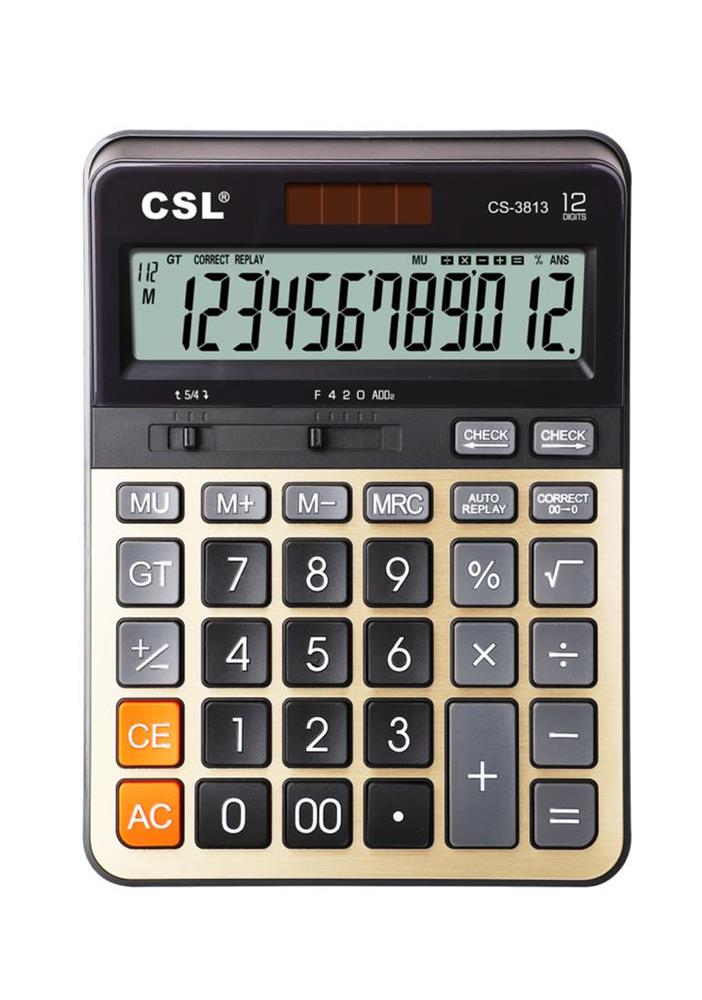 105652-1 CSL CS-3813 12 Hane Masa Tipi Hesap Makinesi - Görsel 1
