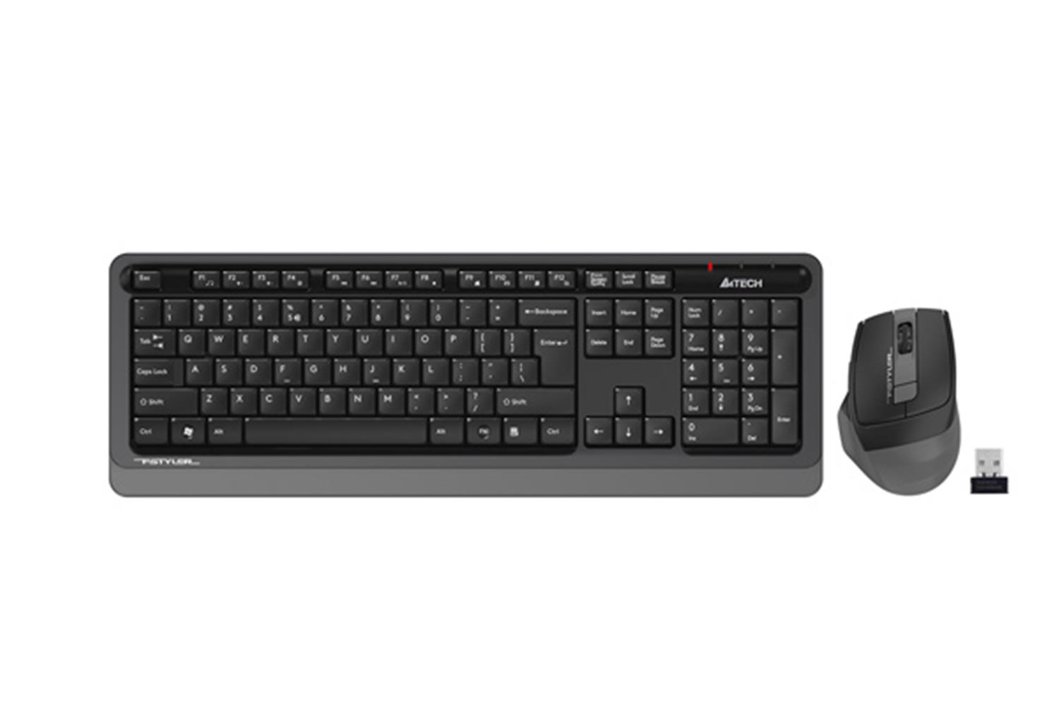 106195-1 A4 Tech Fg1035 2.4g Gri Q Fn-mm Klv+optik Mouse Set - Görsel 1