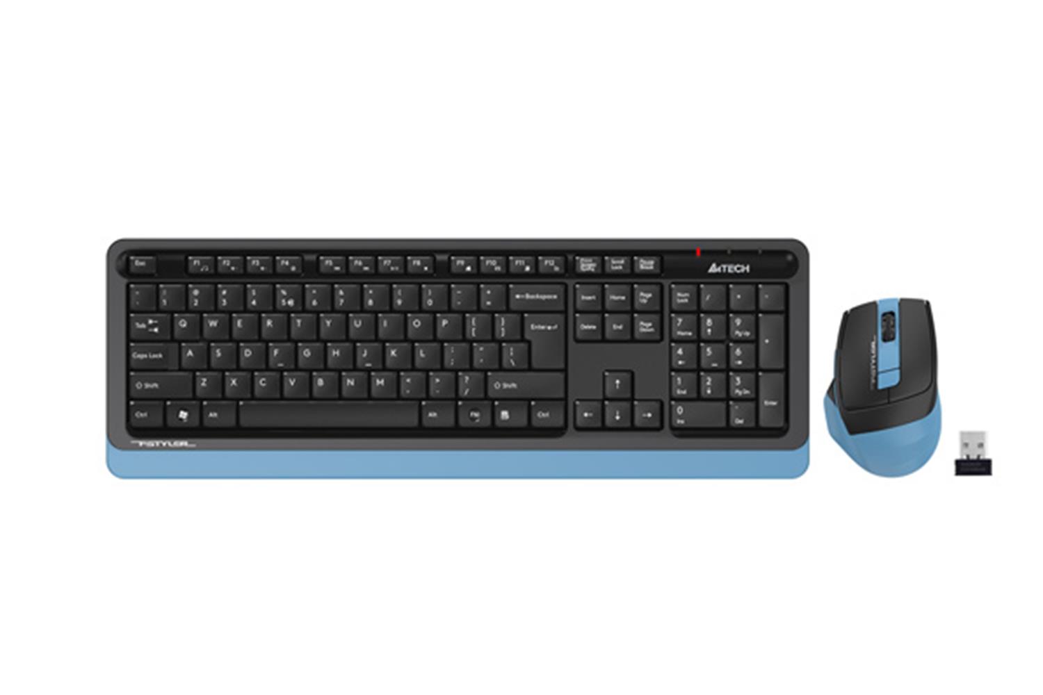 106197-1 A4 Tech Fg1035 2.4g Mavi Q Fn-mm Klv+optik Mouse Set - Görsel 1