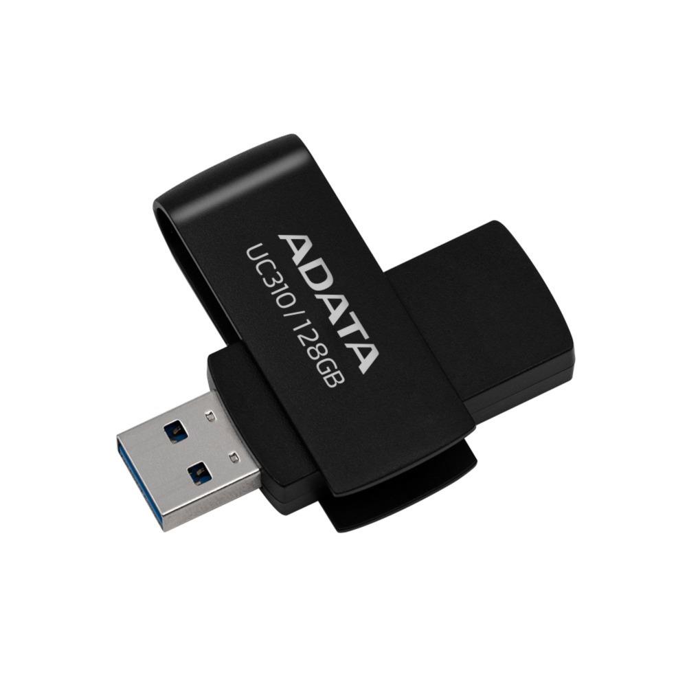 106443 Adata Uc310-128gb 128gb Usb3.2 Gen1 Black Flash Bellek - Görsel 1