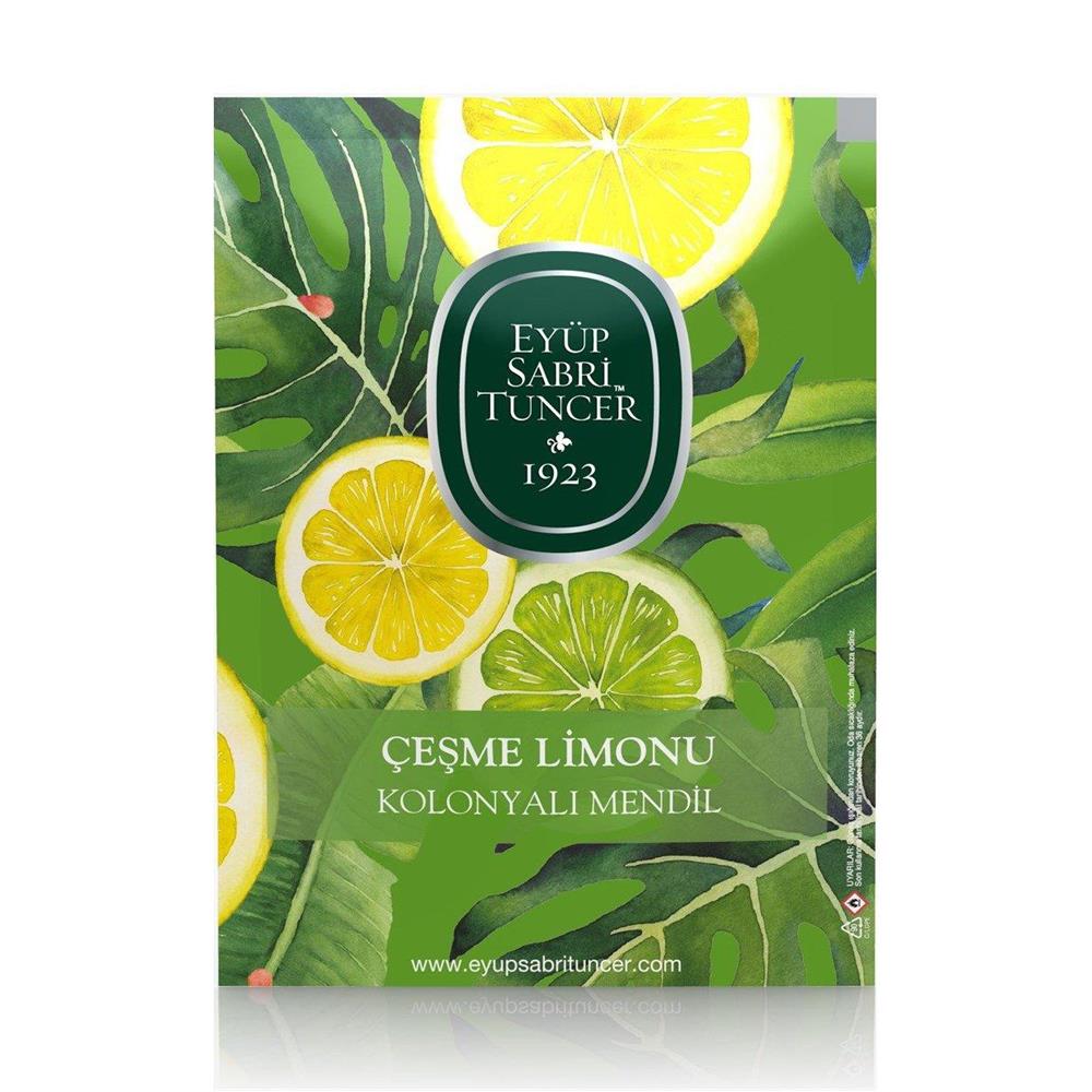 106776-1 Eyüp Sabri Tuncer 50li Mendil Çeşme Limonu Kolonyalı (9,3 X 12,5) Doypack - Görsel 1