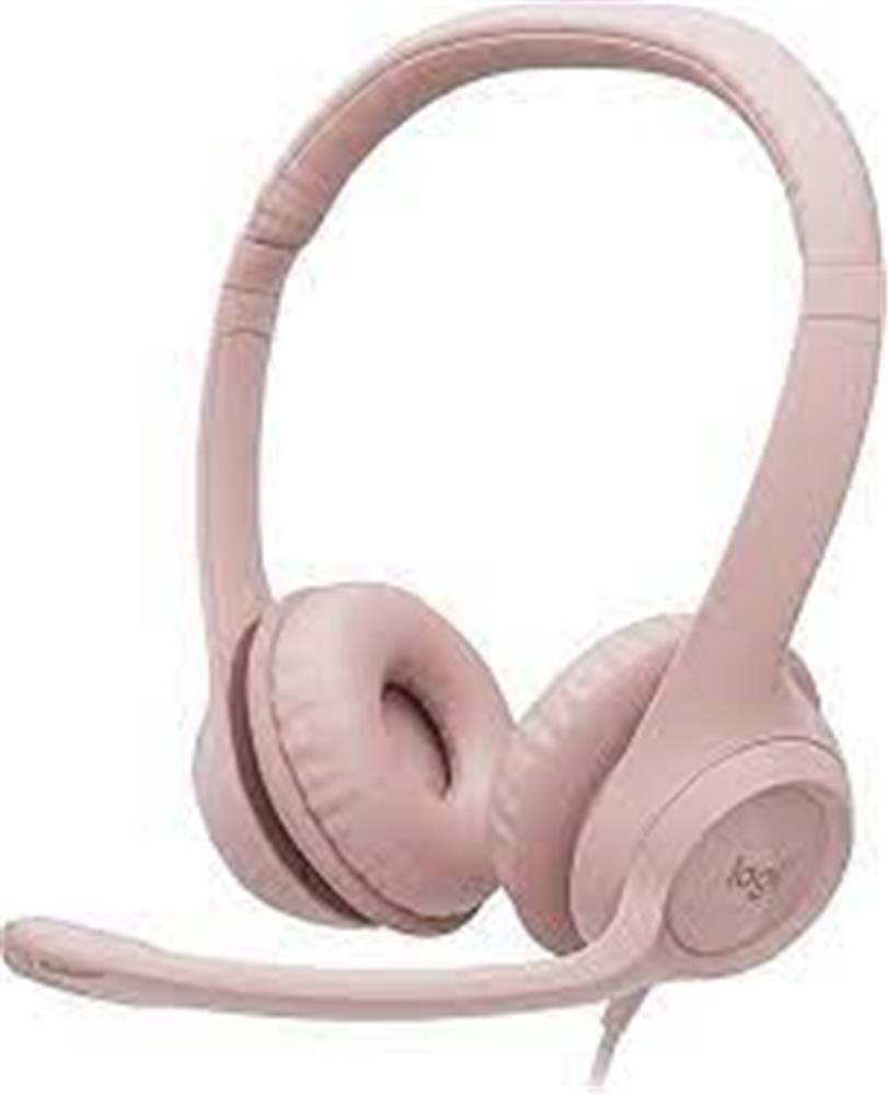 106873-1 Logitech 981-001281 H390 Pudra Pembe Usb Mikrofonlu Kulaklık - Görsel 1