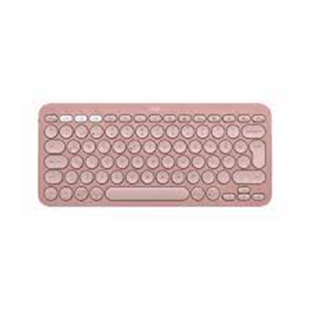 107207-1 Logitech 920-011861 K380s Pebble Keys 2 Bluetooth Pembe Klavye - Görsel 1