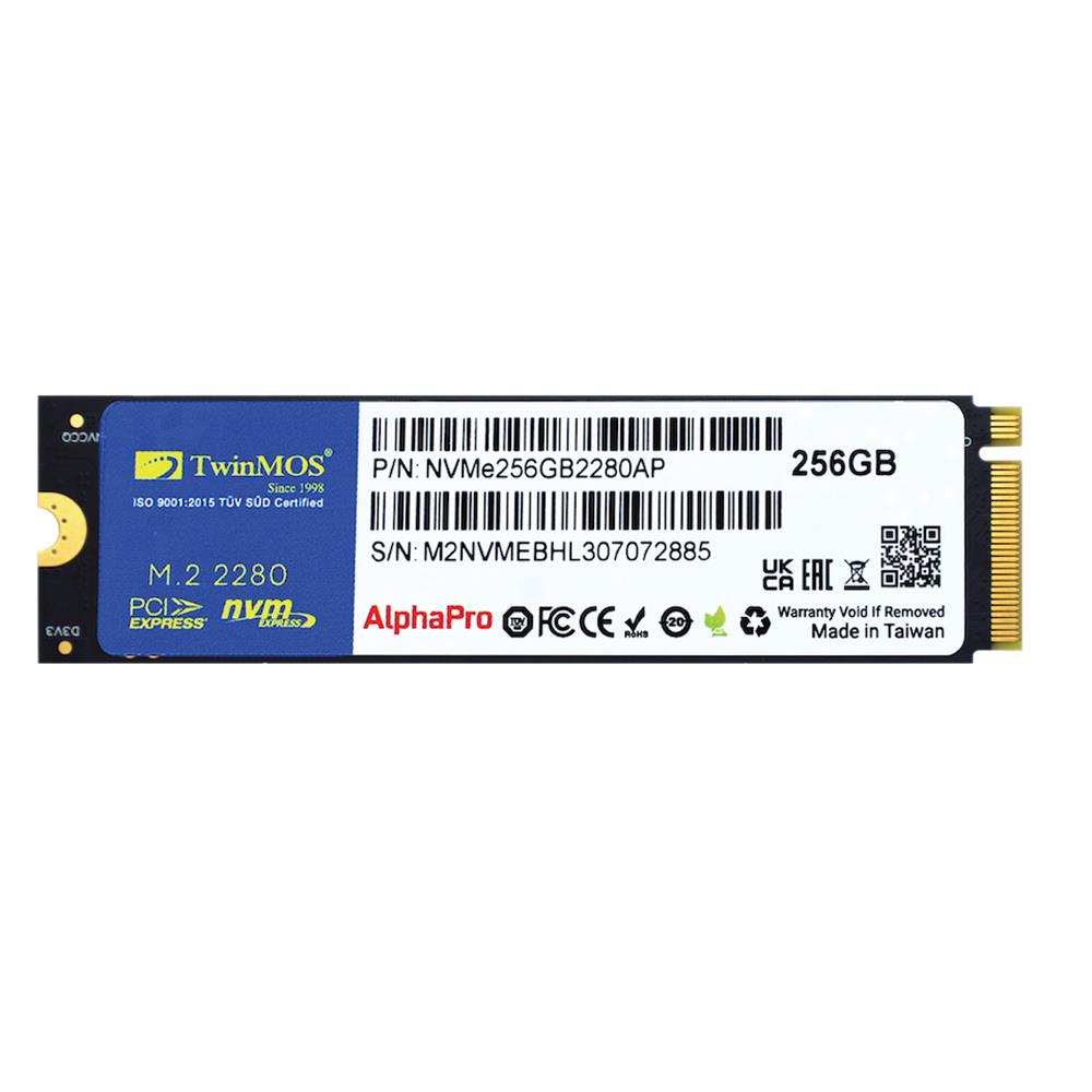 107736-1 Twinmos 256gb Nvme256gb2280ap M.2 Pcıe Gen3 Nvme Ssd (3600-3250mb-s) Tlc 3dnand Ssd Disk - Görsel 1