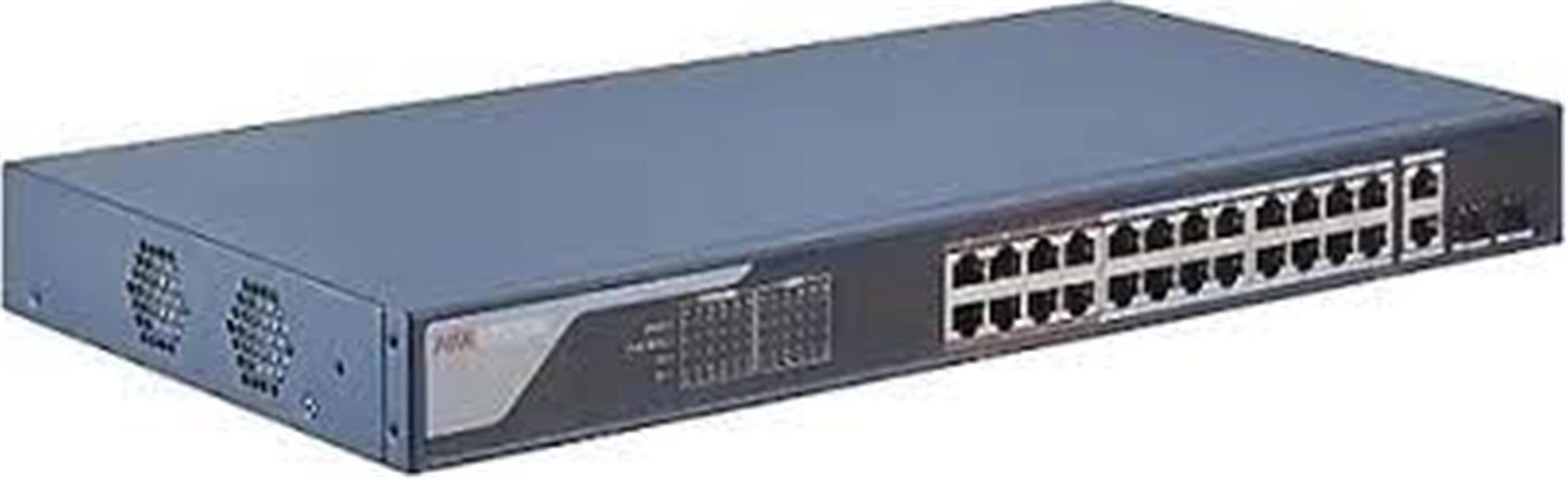 108055-1 Hikvision DS-3E1326P-EI 24 Port 10-100-1000 Mbps Gigabit Switch 370W - Görsel 1