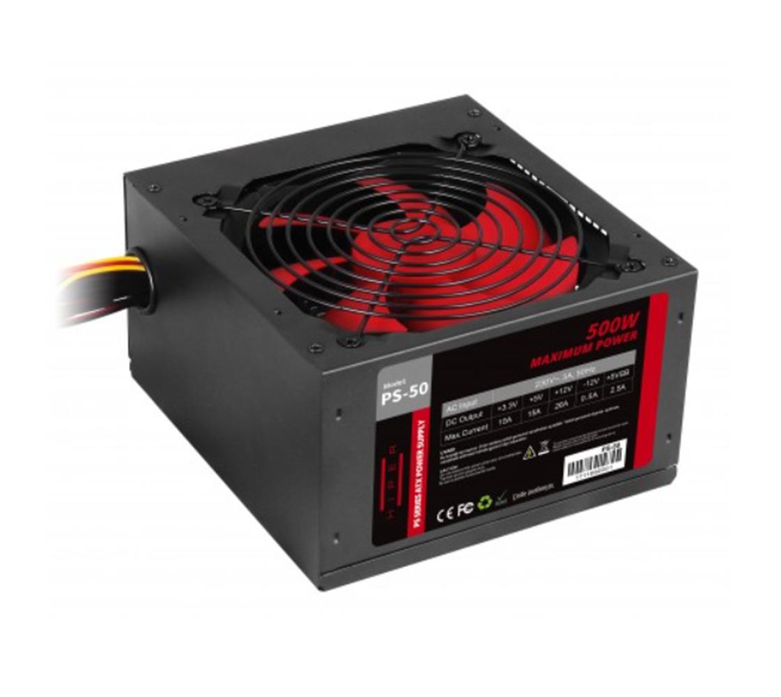 108160-1 Hiper Ps-50 500w 12 Cm Fan Güç Kaynağı Psu - Görsel 1