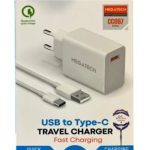 Megatech 67w Turbo Şarj Gösterme EvŞarj Kafa + Type-C Şarj Kablosu